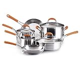 Rachael Ray 10-Piece Stainless-Steel Cookware Set