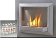White Envision Wall Mounted Indoor/Outdoor Ventless Fireplace with Liquid Burning Gel