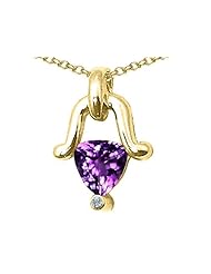Tommaso Design (tm) Trillion Cut Genuine Amethyst Pendant