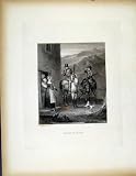 THE 12TH OF AUGUST c1843 ANTIQUE PRINT HORSE VILLAGE