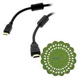 GTMax 6FT Gold-Plated Mini HDMI Cable + Cup Pad for Canon , FujiFilm , JVC , Nikon , Panasonic , Samsung , Sony Camera/ Camcroder ; Archos 101 G9 , 70 Internet , 9 PC Tablet ; Viewsonic ViewPad 10 / 10pro ; Lenovo ThinkPad ; Microsoft XBOX 360