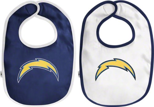 San Diego Chargers Newborn 6-9 mos. 2-Pc Team Bib Set