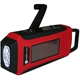 Ambient Weather WR-099 Compact Emergency Solar Hand Crank AM/FM/WeatherBand Digital Radio, Flashlight, Cell Phone Charger and Cables