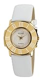 Pedre Women's Gold-Tone White Patent Strap Watch # 6033GX-White Patent