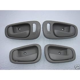 1998 1999 2000 2001 2002 Set of 4 Chevrolet Prizm Power Lock GRAY 2 LH Drivers Side and 2 RH Passengers Side Inside Door Handles for Chevy Prizm Left Hand Driver and Right Hand Passenger Interior Handle 98 99 00 01 02 for Power Locks and Manual Windows ONLY