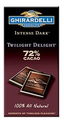 Ghirardelli Chocolate Intense Dark Bar, Twilight Delight 72% Cacao, 3.5-Ounce Bars (Pack of 6)