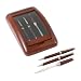 Giovanni Navarre 3pc Pen Pencil and Letter Opener in a Wood and Glass Case