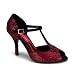 3 1/2 Inch Heel Satin Rhinestone Dorsay Shoes T-Strap Sexy Peep Toe Pump Shoes Pink Gold Red Turq
