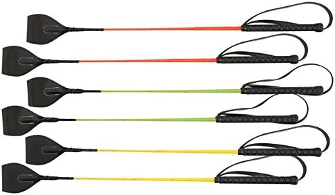 Direct Equine Riding Crop with Hand Loop - 6-Pack - Black - 24"