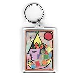 Harlequin, 2000 (oil, pastel and Indian ink.. - Acrylic Keyring - Art247 - Standard Size