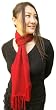 Handmade Alpaca Natural Fiber - Featherweight Collection - Traditional Red (Classic Fringes)