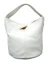 POPCORN Italian Designer Handbag Bucket in Pink or White Leather