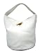 POPCORN Italian Designer Handbag Bucket in White Leather