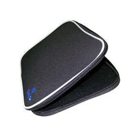 iGadgitz Black Neoprene Sleeve Case Cover for 10 inch MSI WIND U100 Netbook