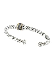 Anthony Brava Bali Collection Sterling Silver &18K Gold Cuff