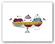 Ice Cream Dessert, c. 1959 by Andy Warhol 10.5"x5.5" Art Print Poster