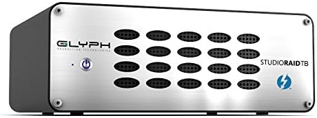 Glyph Technologies StudioRAID TB 12TB 2-Bay External Hard Drive, 7200 RPM, 2x Thunderbolt 2, USB 3.0, Up to 360MB/s Transfer Rate