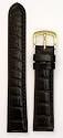 Men's Alligator Grain Watchband - Color Brown Size: 19mm Watch Strap