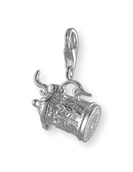 MELINA Charms clip on pendant Bavaria beer mug sterling silver 925