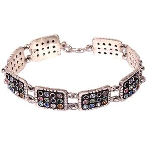 Bracelet made of Priestly Breastplates - Antique Sterling Silver (Choshen ) Hoshen ( 17.5cm - 7" long)