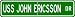 USS JOHN ERICSSON AO 194 Street Sign - Navy Image