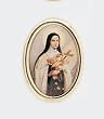 Gold Plated Religious Lapel Pin - Saint Theresa