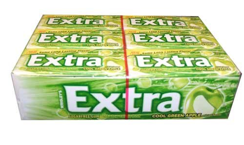 Extra Cool Green Apple Sugarfree Gum, 15-stick Plen-t-paks (Pack of 12) by Wrigley's