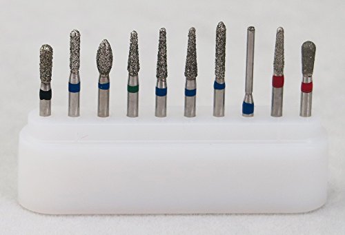 10pcs FG Diamond Burs Kit For Crowns and Bridge 1.60mm