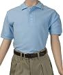 School Uniform Unisex Short Sleeve Pique Knit Shirt By French Toast (In Regular and Husky Sizes)