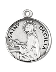 Round St. Cecilia Pendant - Silver