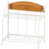 デザインアイアンラック　2段 アイボリー