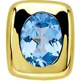 14K Yellow Gold Swiss Blue Topaz Earrings