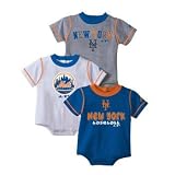 New York Mets Adidas Newborn 3 Pack Creeper Set - Toddler (6-9 Months)