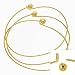 22K Gold Plated Wire Beading Bracelet With Ball - Add A Bead (3 Bracelets)