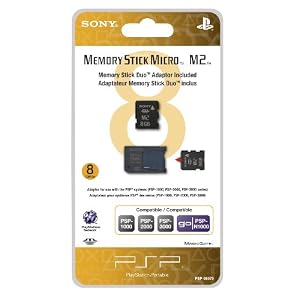 8GB Memory Stick Micro Media + M2 Duo Adaptor by Sony