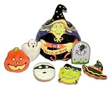 Witch Cookie Jar With Halloween Cookies -