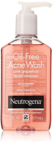Neutrogena Oil-Free Acne Wash Facial Cleanser, Pink Grapefruit, 6 Ounce (Pack of 3)
