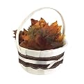 Jean M. Flower Girl Basket- Brown/ Cream