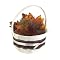 Jean M. Flower Girl Basket- Brown/ Cream