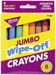 Childrens Toyshop  Toys : Wipe-Off Crayons Jumbo 8/Pk