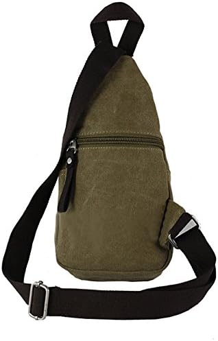 Coosports Unisex Canvas Casual Daypack Satchel Tablet Backpack Cross-body Bag Khaki