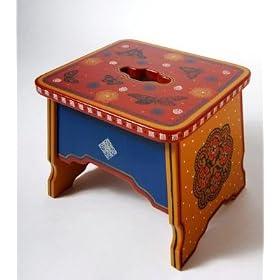 Mandarin Butterfly Single Step Stool by Lilipad Studio