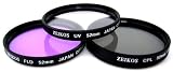 Zeikos 52mm Filter-Set mit UV-, PL-, FLD-Glaslinsen, ZE-FLK52 inklusive Aufbewahrungstasche, z.B. f�r 1D Mark IV, 5D Mark, 7D, 50D, 60D, 450D, 500D, 550D, 1000D; Sony Alpha A200, A230, A290, A300, A330, A350, A380, A390, A450, A500, A550, A560, A580, A850, A900; DSC-H10, DSC-H50; Nikon D3, D60, D90, D300s, D400, D700, D3000, D3100, D5000, D7000; Olympus E-5, E-30, E-430, E-450, E-520, E-620; Pentax K10D GP, K20D, K200D, K-m, K-r, K-5, K-7, K-x; Fuji HS10, S100FS, S9100; Samsung GX-20, GX-30, ...