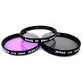 Zeikos ZE-FLK52 52mm Professional MULTI-COATED Glass Filter Kit UV Polarizer Flourescent
