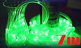JX-SHOPPU LED50個搭載 ソーラーLEDチューブ 夜になると自動点灯ガーデンイルミネーションライト7M (グリーン)