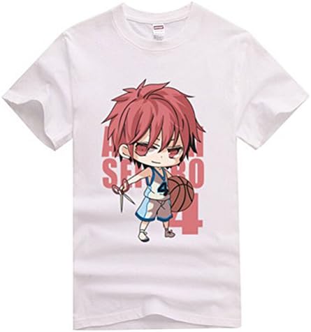 Unisex Adult Anime Kuroko No Basket 6 Players Akashi Seijuro T-shirt (XL, White)