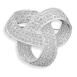 CleverSilver's Silver Plated Crystal Love Knot Fashion Pin