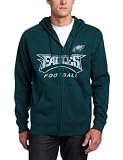 NFL Men's Philadelphia Eagles Touchback IV Long Sleeve Fullzip Hooded Fleece (Marine Green, XX-Large)