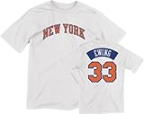 Patrick Ewing White adidas Originals Retro Name & Number New York Knicks T-Shirt