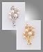Pearl and Rhinestone Flower Pin Brooch